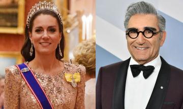 Kate Middleton, Eugene Levy share warm moment at Christmas carol service