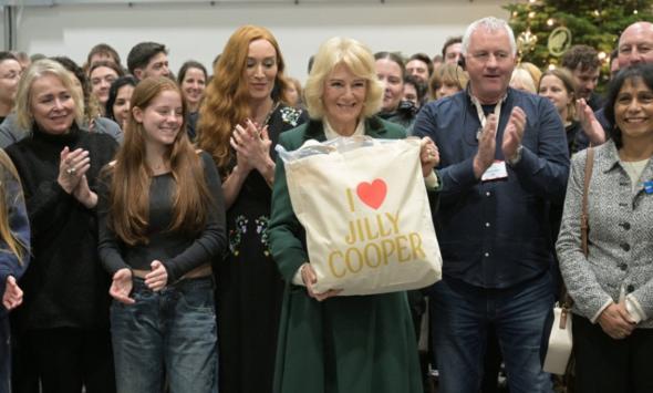 Queen Camilla honours late friend during rare trip to set for series she ‘binge-watched’