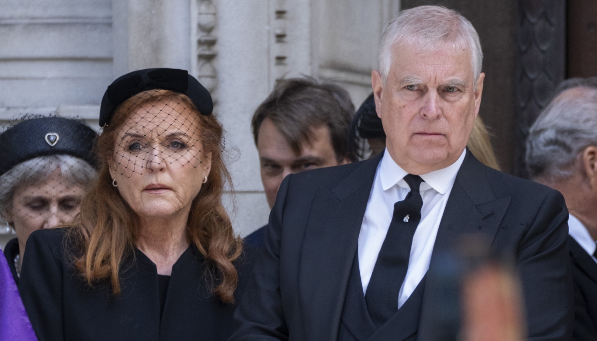 Former Prince Andrew and Sarah Ferguson first joint appearance at granddaughter Athena’s Christening