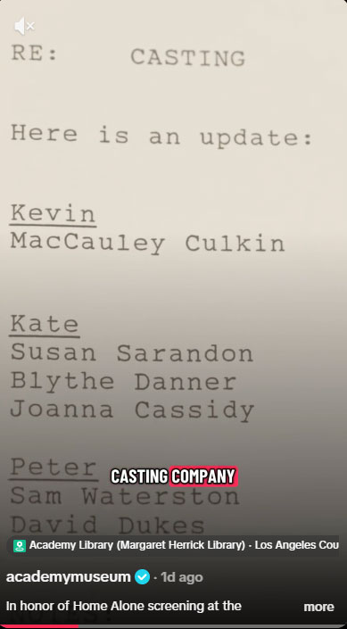 Who almost starred in ‘Home Alone’? Original casting notes reveal surprising names