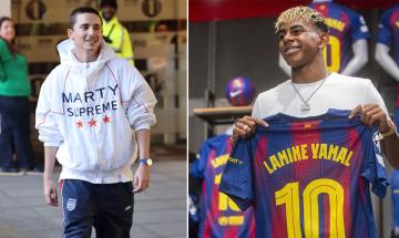 Timothée Chalamet takes ‘Marty Supreme’ promo overseas after collab with Barcelona superstar Lamine Yamal