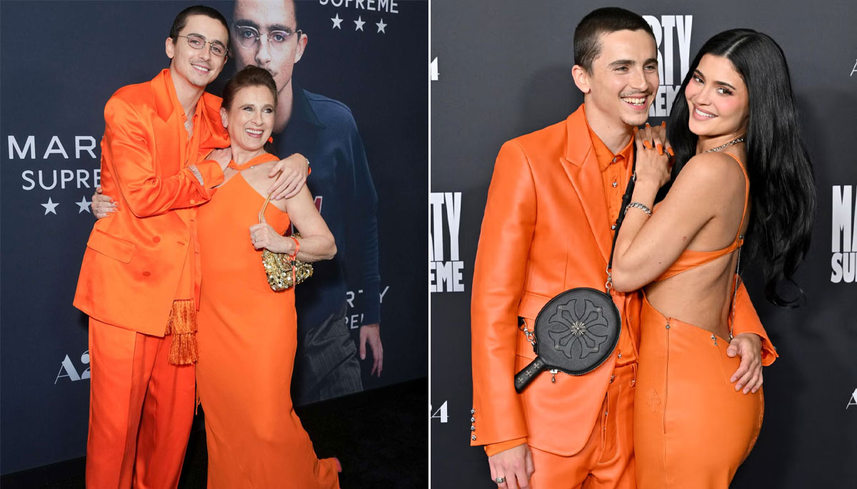 Timothée Chalamet twins with his mother days after similar appearance with Kylie Jenner