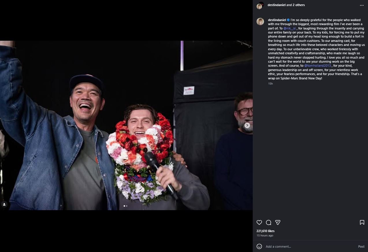 Source:  Destin Daniel Cretton Instagram/Post