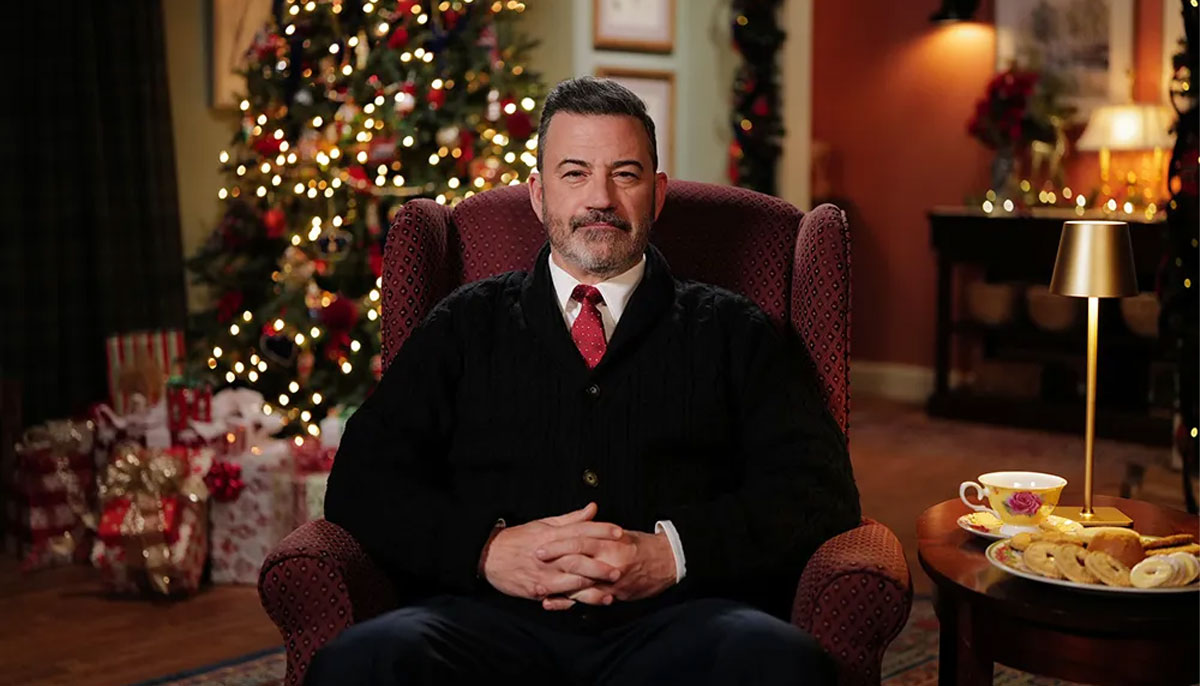 Jimmy Kimmel takes over British television to deliver this year’s ‘Alternative Christmas Message’
