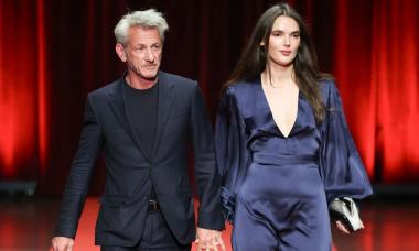 Sean Penn walks with girlfriend Valeria Nicov in Los Angeles