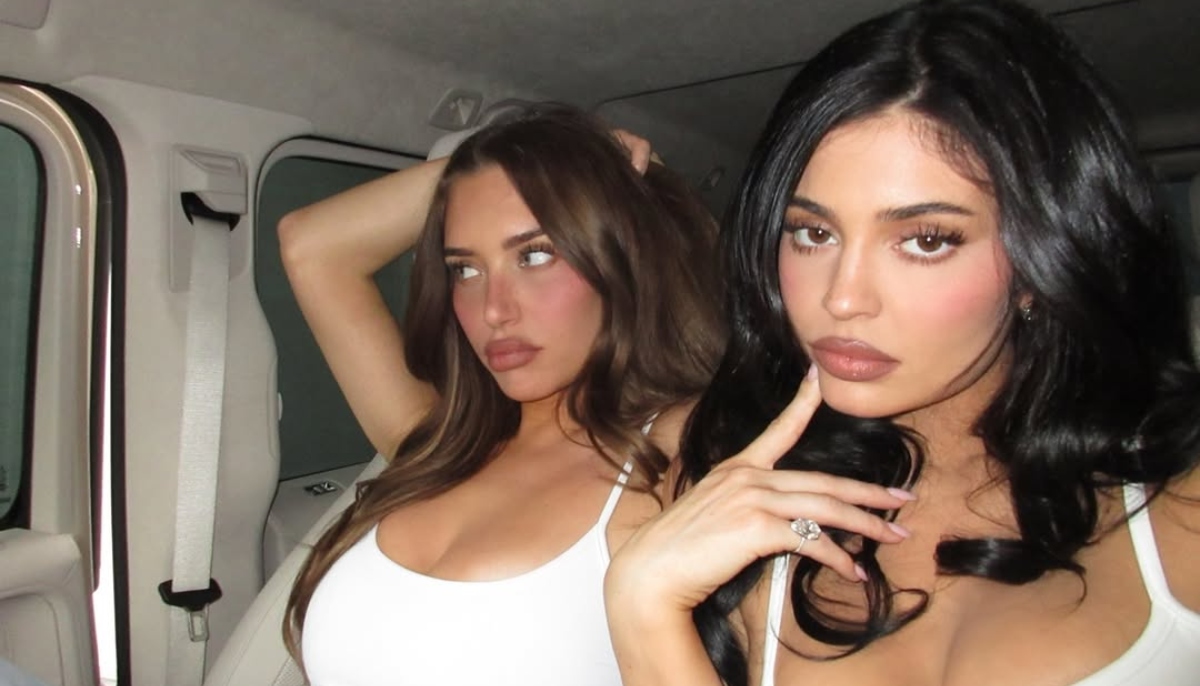 Kylie Jenner and Stassie Karanikolaou turn heads in tiny matching tank tops