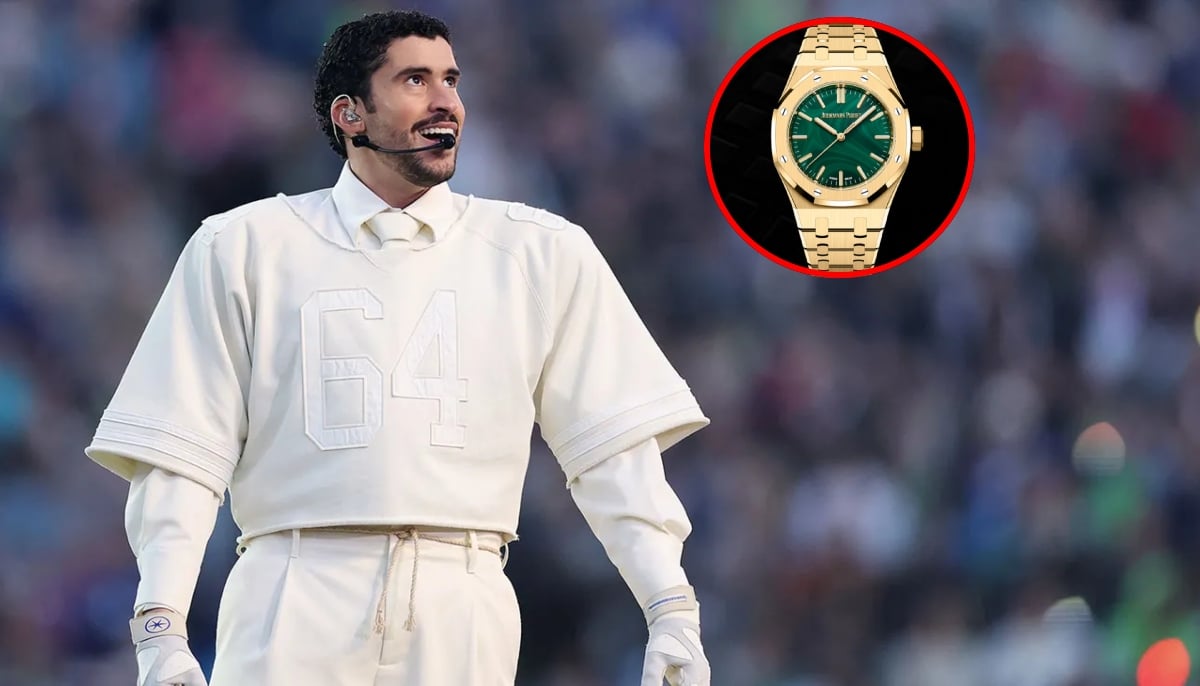 Bad Bunny rocks $75K gold watch during Super Bowl Halftime show