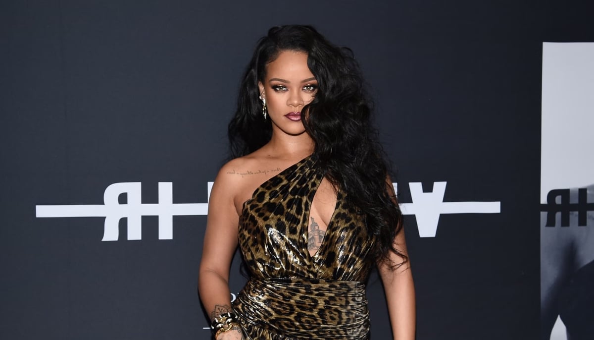 Rihanna recovers gracefully from wardrobe slip at A$AP Rocky’s NYFW show
