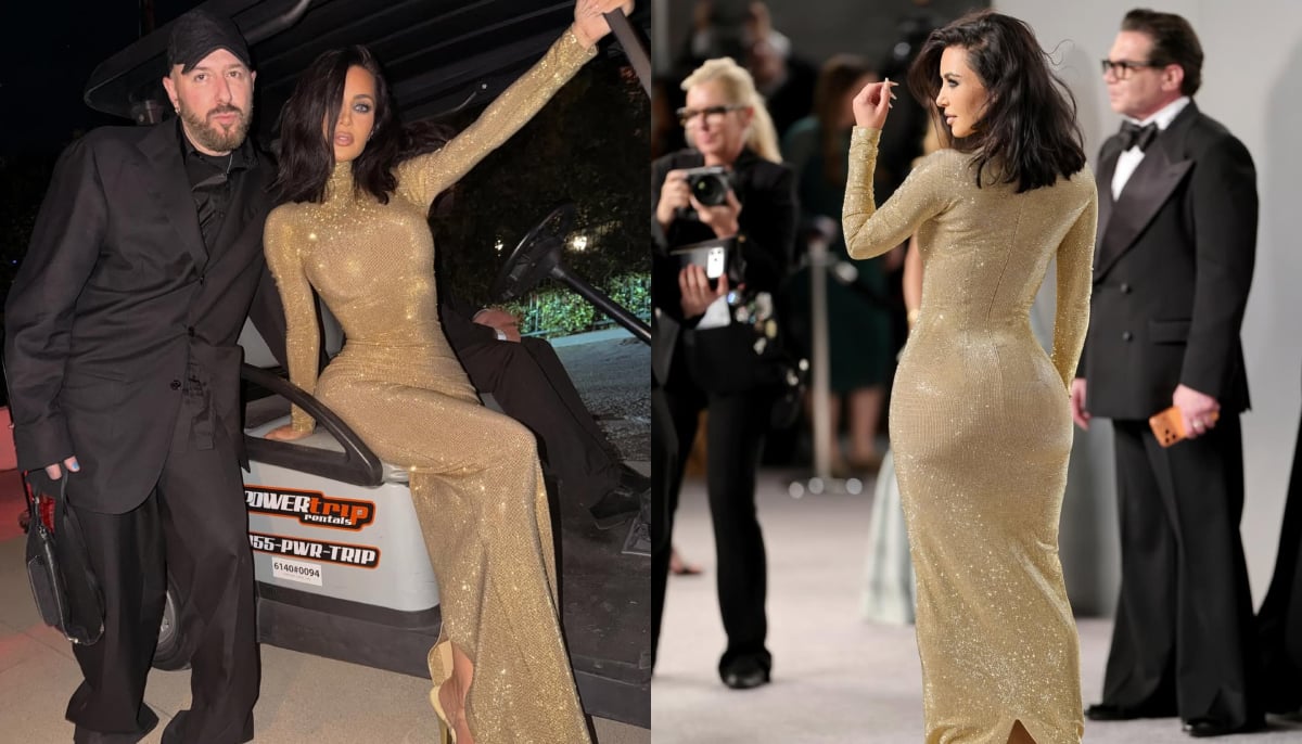 Kim Kardashian goes full ice queen in Gucci gold at 2026 Vanity Fair bash