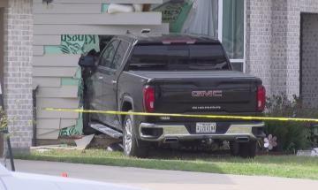 Man crashes GMC pickup into house, kills wife and mother-in-law