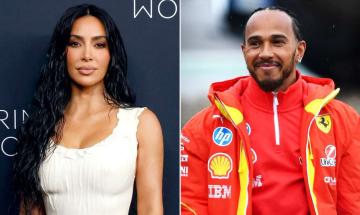 Kim Kardashian travels with Lewis Hamilton and children amid dating rumors