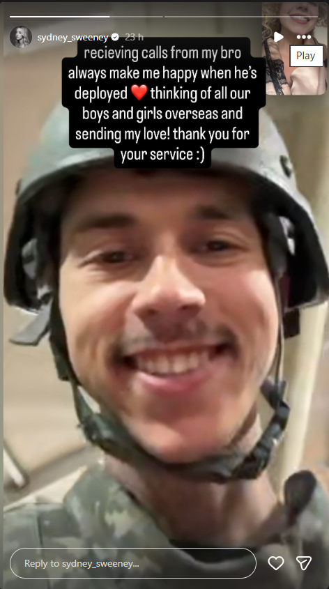 Sydney Sweeney shares heartfelt tribute to brother following deployment