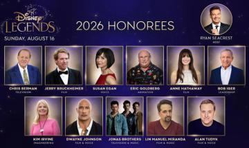 Anne Hathaway and Dwayne Johnson named 2026 Disney Legends
