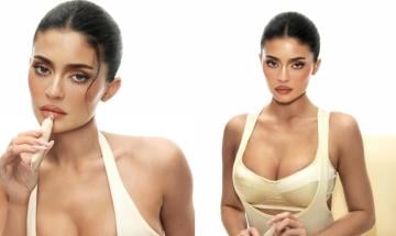 Kylie Jenner stuns fans in mini-dress for Kylie Cosmetics campaign