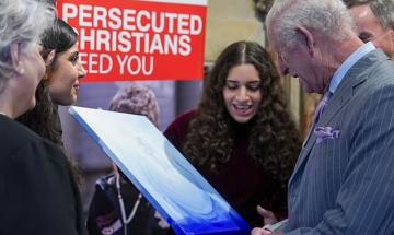 Young girl turned shy as King Charles greets fans after church service