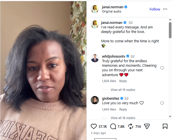 Janai Norman confirms departure from Good Morning America