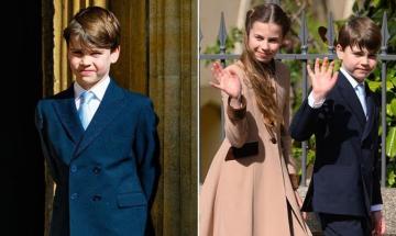 Young Prince Louis praised by fans for charming conduct at St George's Chapel
