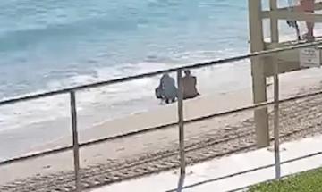 Heroic beach rescue leads to shocking discovery about double murder suspect