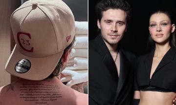 Brooklyn Beckham unveils 'bubble' tattoo tribute to Nicola Peltz during family rift
