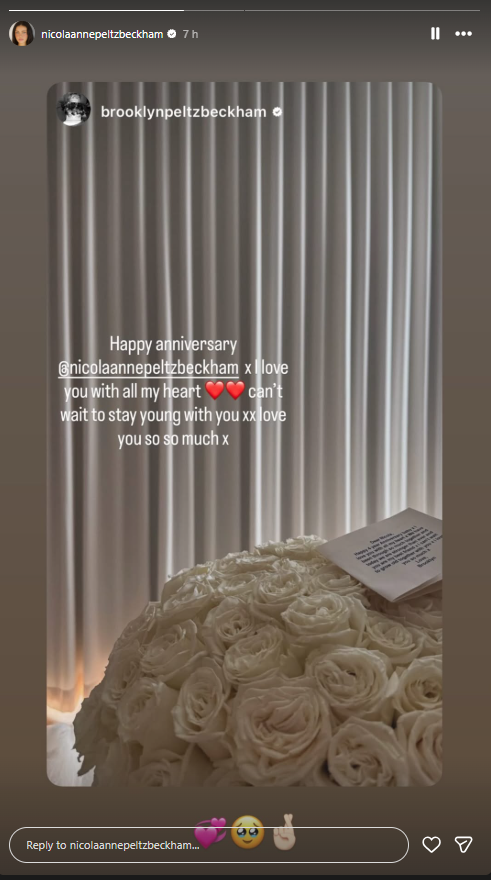 Nicola Peltz offers understated response to Brooklyn Beckham’s anniversary tribute