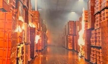 Suspect arrested for starting five hundred million dollar Kimberly-Clark warehouse fire