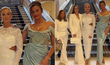 Paris Fury and daughter Venezuela shine in glam gowns for Tyson's boxing return