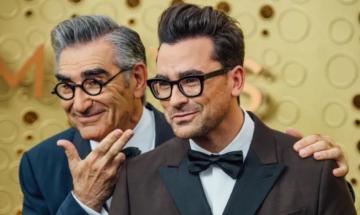 Eugene Levy travels from Canada to support son Dan Levy at premiere