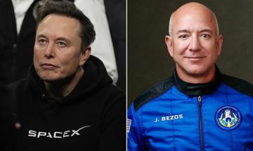 Elon Musk and Jeff Bezos compete for dominance in private space race