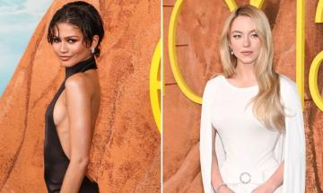 Zendaya and Sydney Sweeney keep distance during icy premiere
