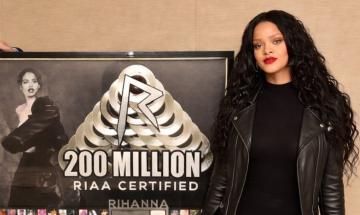 Rihanna becomes first woman to exceed 200 million RIAA single certifications