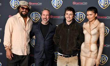 Zendaya dazzles in unique sand-inspired outfit in Vegas with Dune's Timothée Chalamet