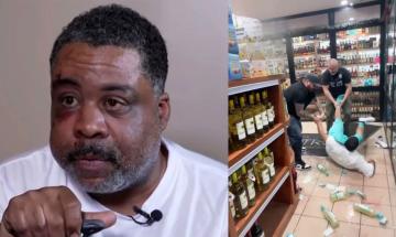 Viral video shows plainclothes police beating innocent man in liquor store raid