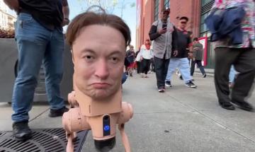 ‘Elon Musk’ robot dog roams San Francisco in viral art stunt