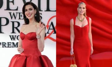 Lady Kitty Spencer dazzles in corseted version of Anne Hathaway's iconic 'Devil Wears Prada' dress