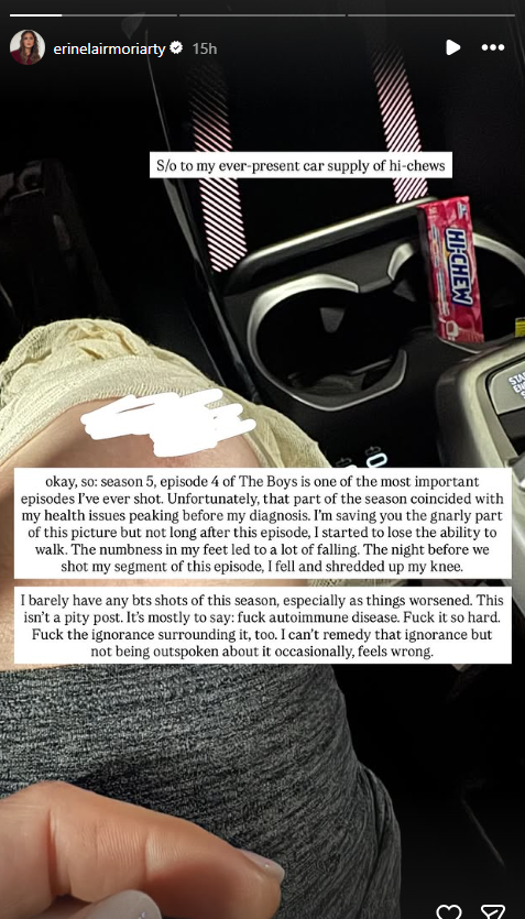 Credit: Erin Moriarty/Instagram Stories