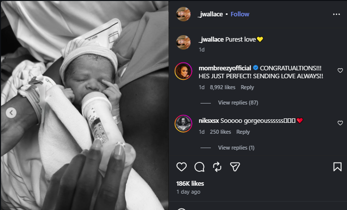 Chris Brown welcomes fourth child with partner Jada Wallace