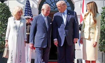 King Charles and Queen Camilla's quick 'royal choreography' moment at White House