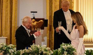 King Charles jokes about US history during high-stakes state dinner at White House