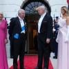 Melania Trump shines in pale pink Dior gown complementing Queen Camilla dazzling ensemble