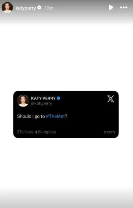 Katy Perry hints at Met Gala 2026 return after four-year hiatus