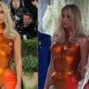 Kim Kardashian stuns in orange pointy dress at Met Gala, Lewis Hamilton absent