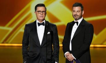 Jimmy Kimmel caught blasting Stephen Colbert's fans for 'not cancelling' Paramount+