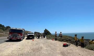 Man dies after his car plunges nearly 500 feet off a California cliff onto a beach