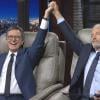 Jon Stewart crashes Stephen Colbert’s final Late Show episodes with a hilarious gift