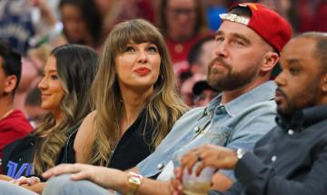 Taylor Swift and Travis Kelce spotted cheering on Cavaliers during romantic game night
