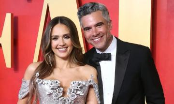 Jessica Alba and Cash Warren keep their distance at daughter Honor's high school graduation