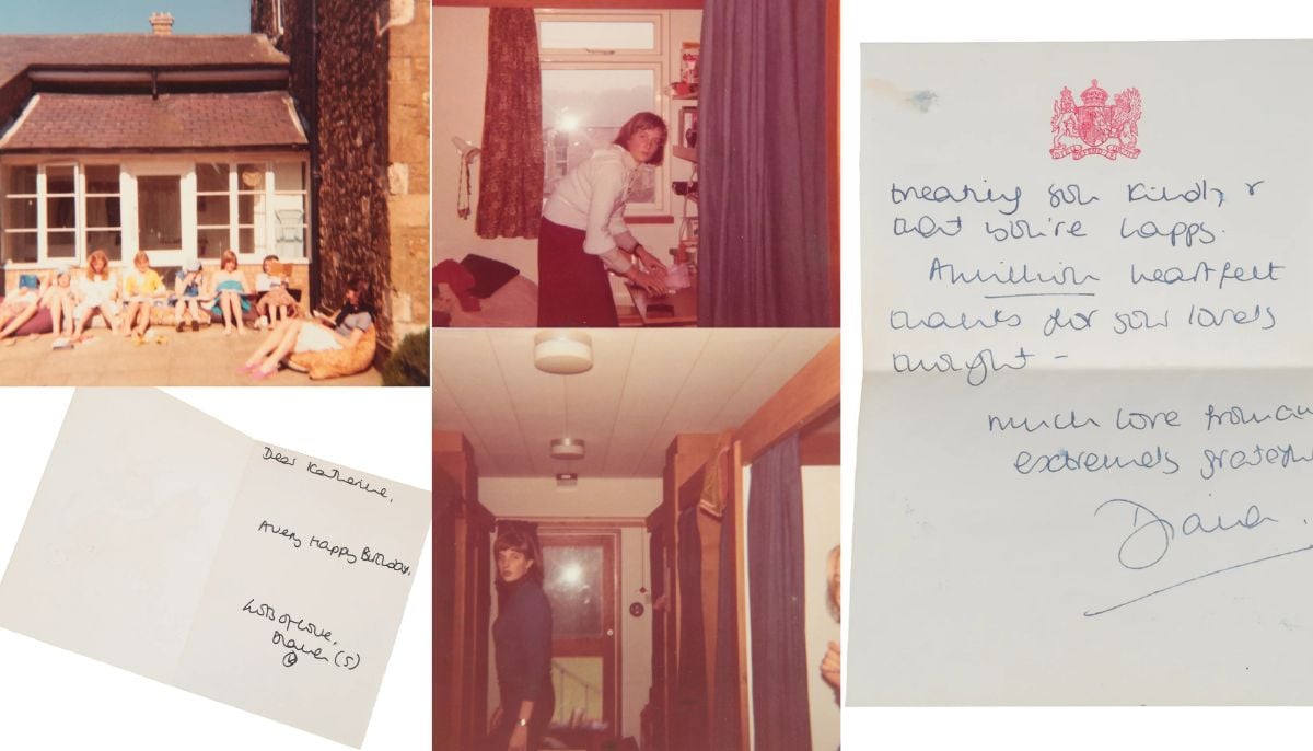 Never-before-seen Princess Diana school photos and a honeymoon letter go to auction on 7 July