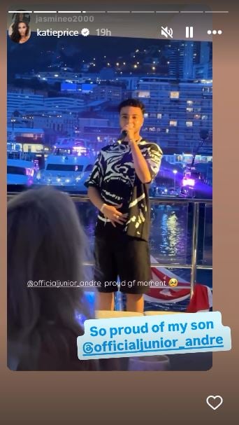 Katie Price beams with pride as son Junior Andre performs in Monaco