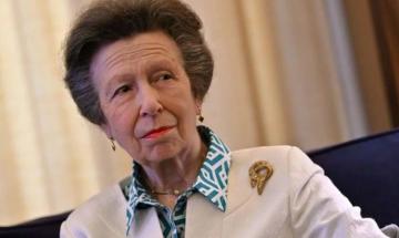 Princess Anne launches new tall ship one day before her son Peter's wedding