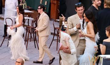 Dua Lipa stuns in a backless Bottega Veneta gown at her Italy pre-wedding celebration